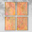 «Peach Bliss I», ensemble de 4 reproductions encadrées-460106298