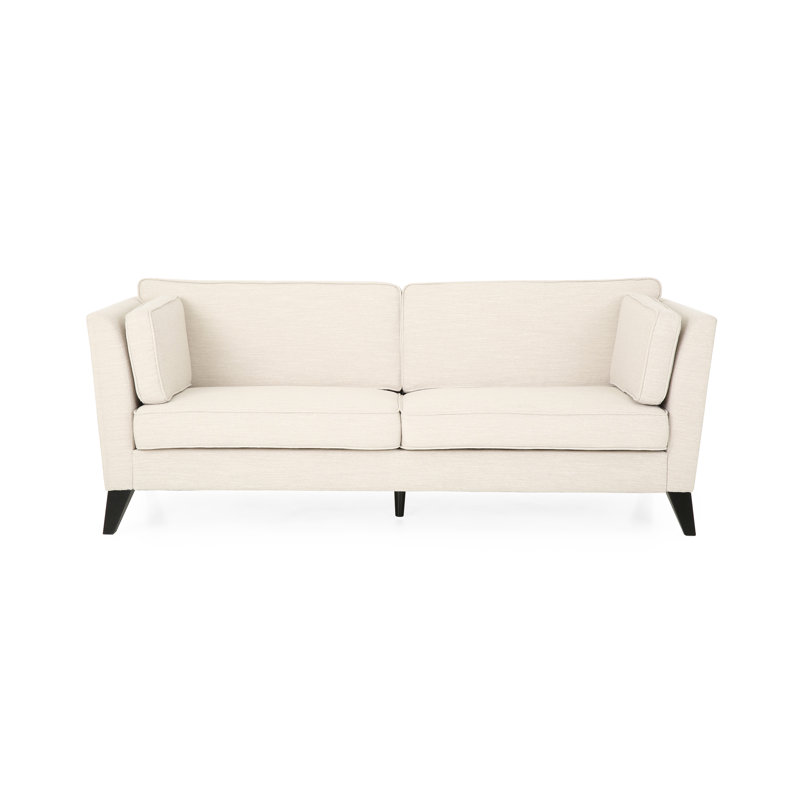 82.5" Flared Arm Sofa,3 Seater Fabric Sofa,with Birch Legs,Study and Living Room ,sofa,couch, Beige