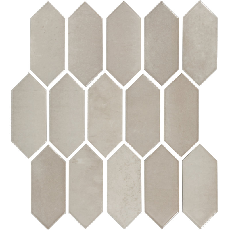 Daltile Miramo 2" x 5" Ceramic Picket Wall Mosaic (12 PCS Per Carton) (8.76 SQFT Per Carton), Sand