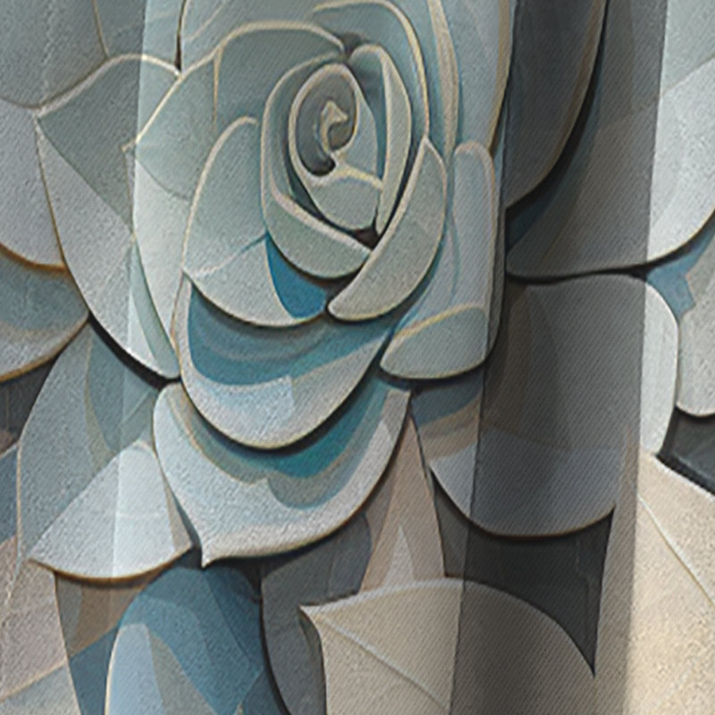 Pingry - Rideau succulent - Rideau floral occultant en velours - 1 panneau, L 52 po x L 63 po