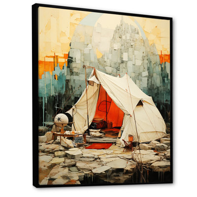 " Minimalism Camping Travel Collage "