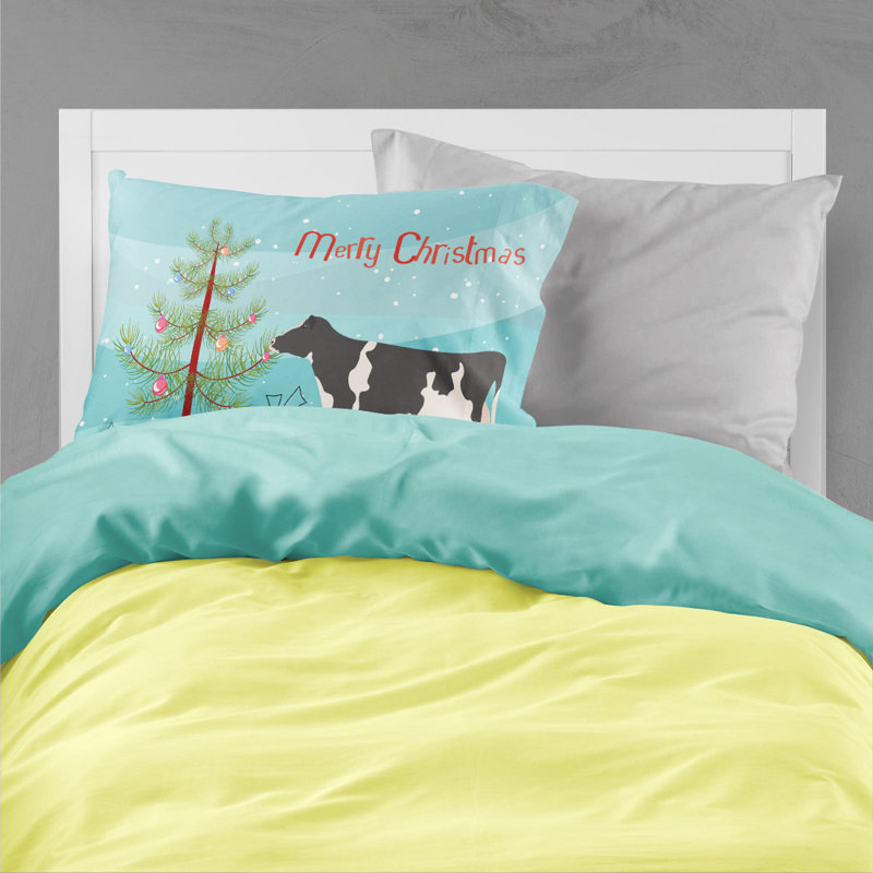 Taie d’oreiller de noël vache