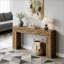 Table d'entrée en bois, console rustique, canapé