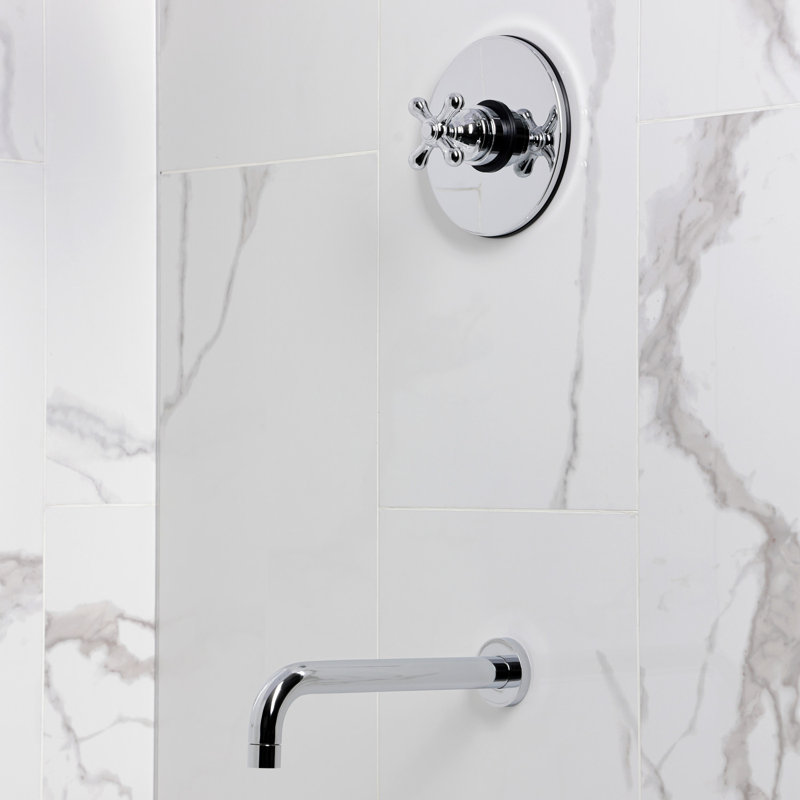 Robinet de baignoire à pression équilibrée Kingston, Chrome poli