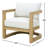 Emory Single Acacia Wood Club Lounge Chair With Light Teak Finish