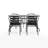 5 Piece Outdoor Patio Dining Set - Tempered Patio Table, 4 Flex Comfort Stack Chairs