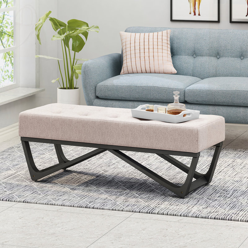Banc rembourré, Beige