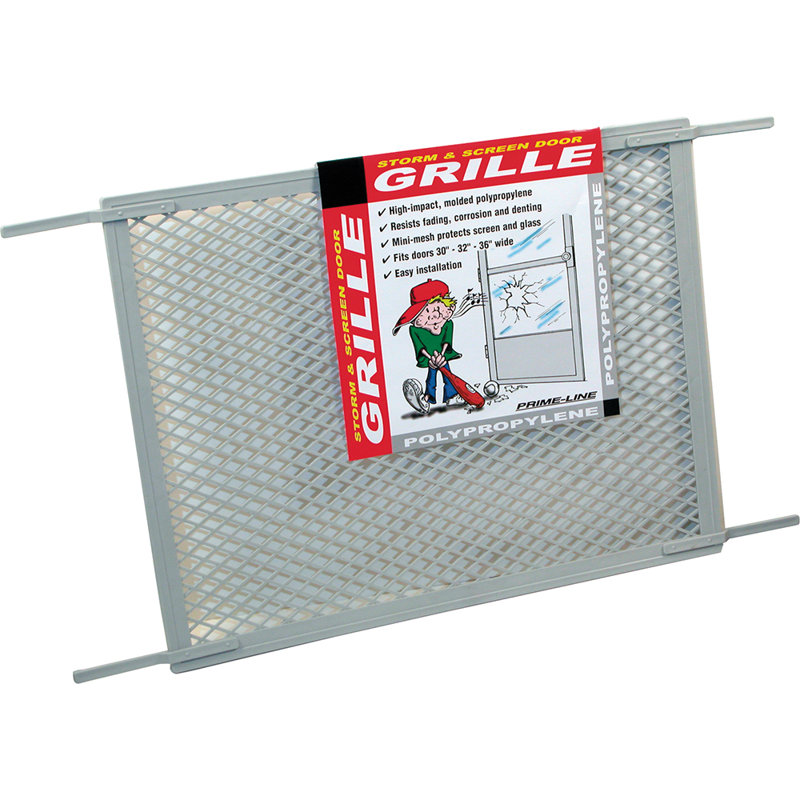 Grille de porte moustiquaire pour porte 30 po Prime-Line en polyester gris (paquet de 1)