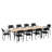 11Pc Outdoor Patio Extendable Aluminum Dining Set