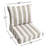 Gia Striped Indoor/Outdoor Seat/Back Lounge Chair Cushion-427178625