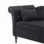 Chaise longue en velours avec rangement et banc rembourré capitonné-1405349063