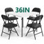 Ensemble 5 pièces de table et chaises pliantes, ensemble de salle à manger pliable peu encombrant avec chaises pliantes rembourrées en PU et table pliante portative