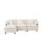 101.9" Cashmere Fabric Modular Sectional Sofa, 3-Seater Convertible L-Shape Couch with Movable Ottoman-1136662351