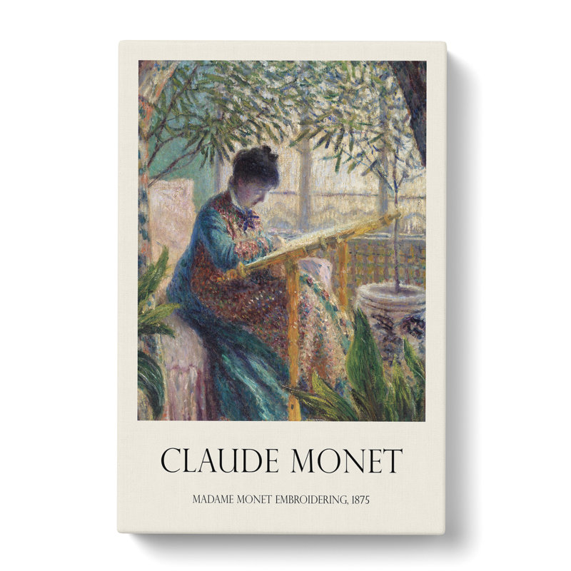 Madame Monet by Claude Monet - Wrapped Canvas Painting, 50cm H x 35cm W x 3cm D