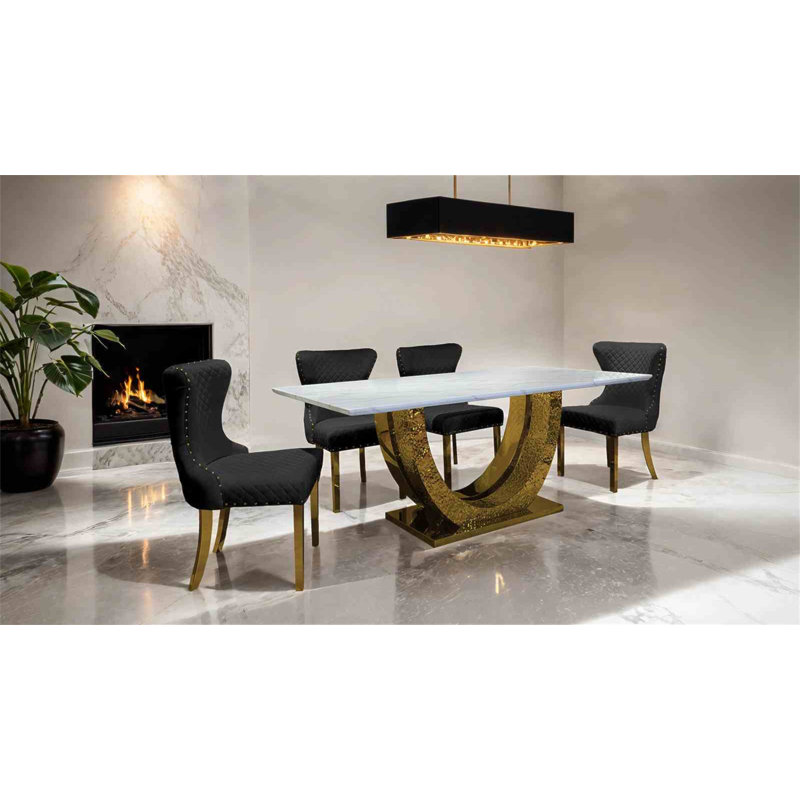 Chaise de salle à manger 2 pièces Glam Style