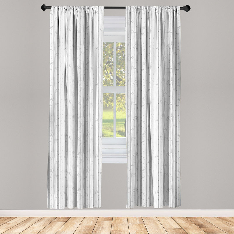 Semi-Sheer Rod Pocket Curtain Panels, 28" x 84"
