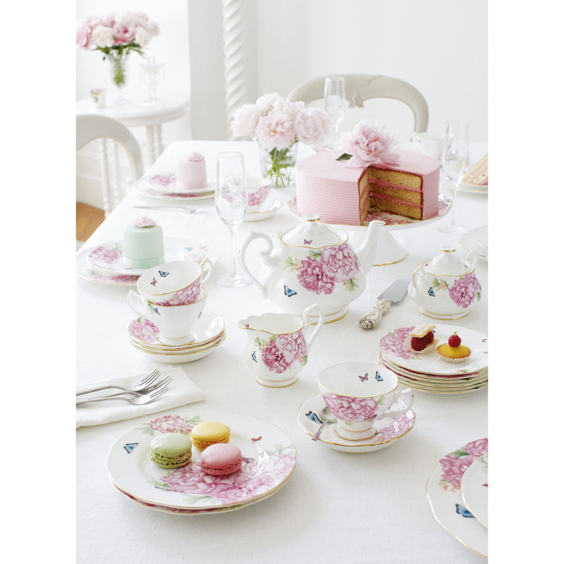 Royal Albert Miranda Kerr 3 Piece 8" Bone China Teacup Saucer and Salad Plate Set