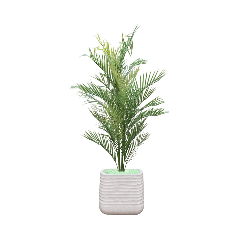 Palmier artificiel 54,57 "en pot, Blanc