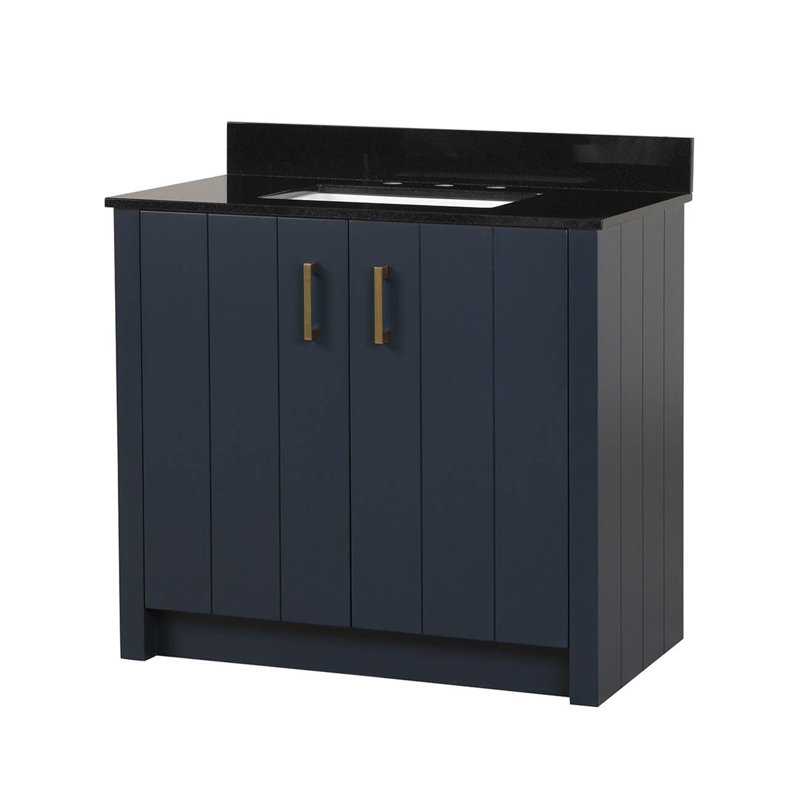Meuble-lavabo pour la salle de bain simple, Noir