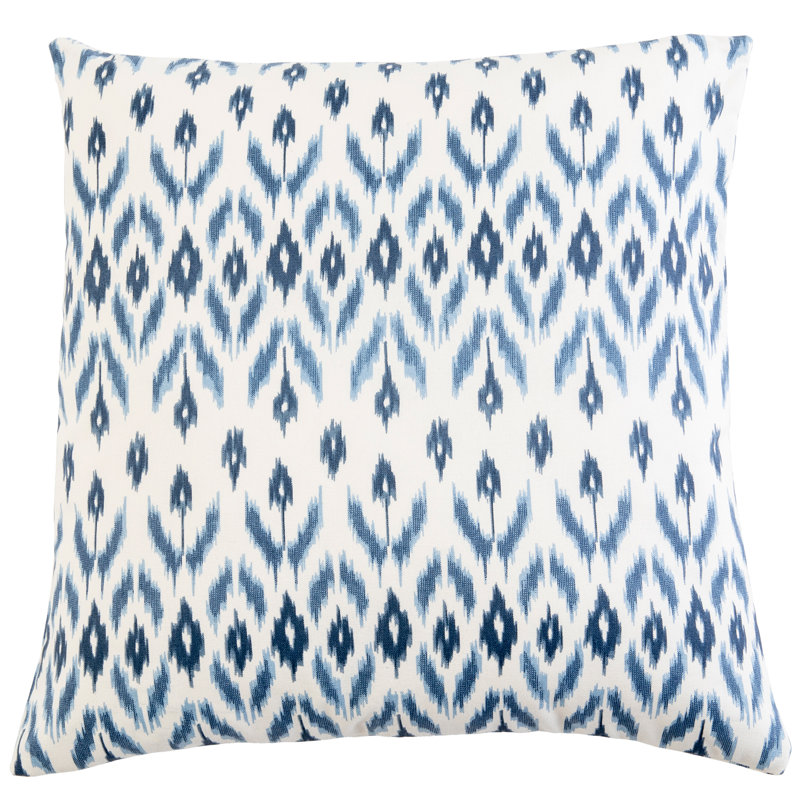 Ikat Cotton Reversible Throw Pillow, 20" x 20"