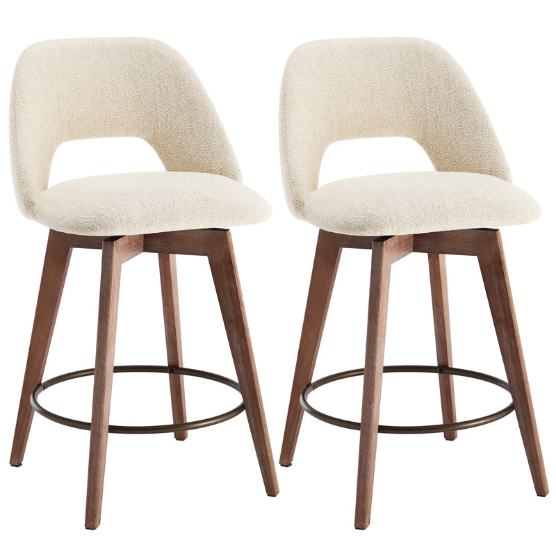 Lovetro 68.1cm Swivel Bar Stool, Beige