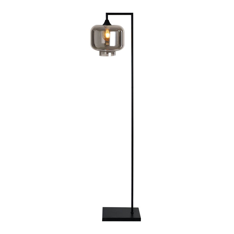Aethan 155cm Task Floor Lamp, Smoke, Black