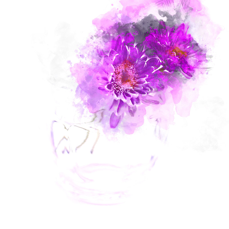 Chrysanthemums by Nithid - Wrapped Canvas Print, 51cm H x 51cm W x 3.8cm D