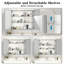 Bathroom Cabinet, Wall Mounted Cabinet With Adjustable Storage Shelves