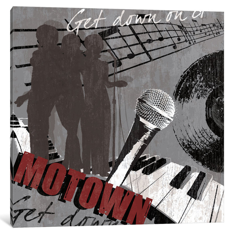« motown », reproduction d’impression sur toile tendue, H 37 po x l 37 po x P 1,5 po, Pas de tapis, Toile tendue
