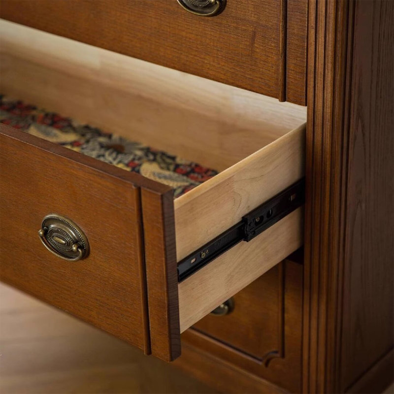 Armoire d'appoint en noyer massif, H 53,54 po x l 35,43 po x P 18,9 po