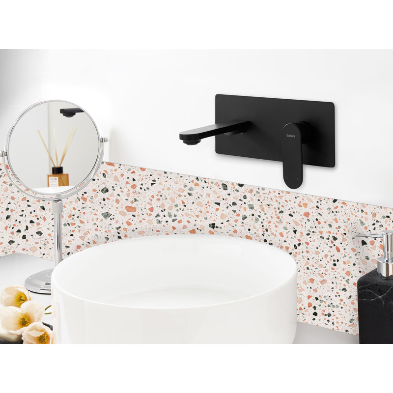 Wall Mounted Basin Mixer Tap Brass, Black