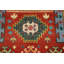 Tapis traditionnel rouge à motif géométrique rouge 4 x 6