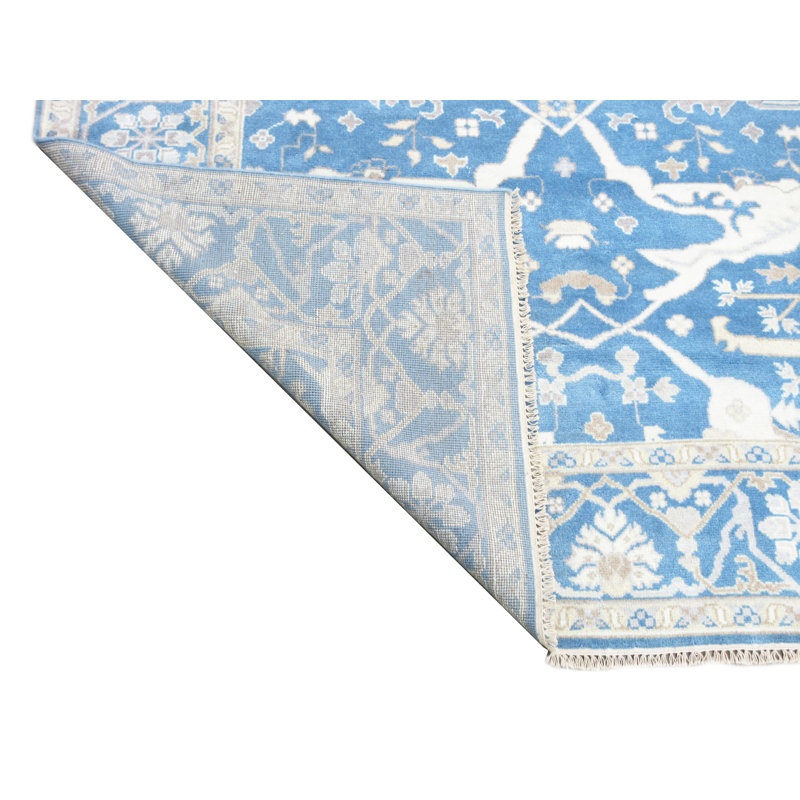 8X16 Blue Oushak Gallery Runner