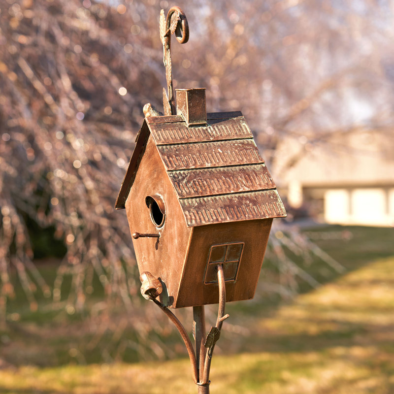 Konate 71'' H x 10'' W x 7.5'' D Freestanding Rust Resistant Birdhouse