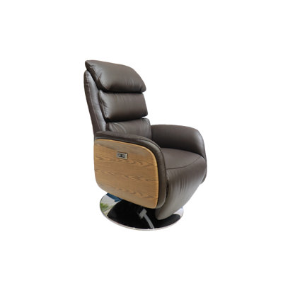 Fauteuil inclinable ergonomique en cuir véritable 31 po Deshaun