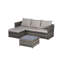 Ensemble de meubles de patio 2 pièces, canapé modulaire d'extérieur en L avec repose-pieds pour la cour-715904312