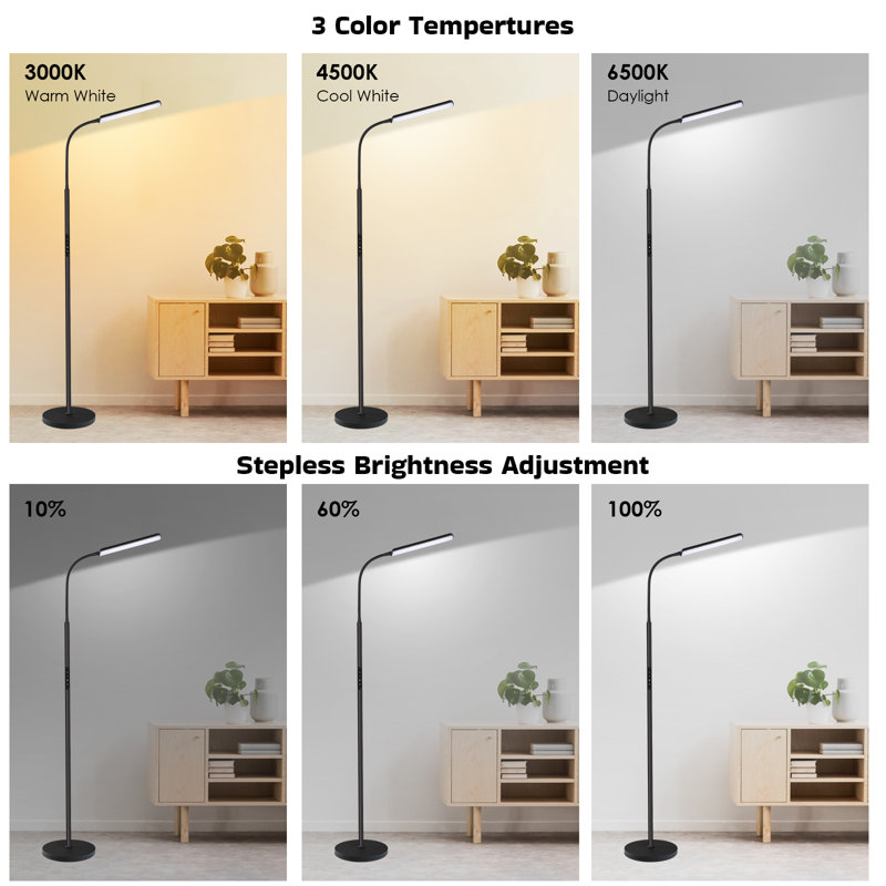 LED Floor Lamps for Living Room,3 Colour Dimmable Floor Lamp with Remote & Touch Control