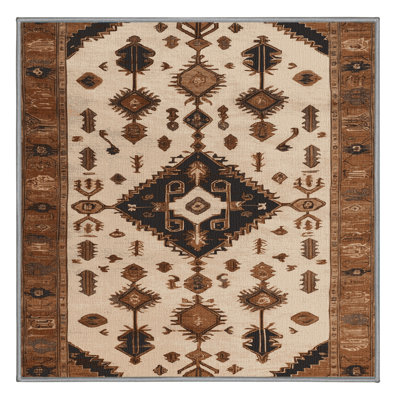 Tapis brun lavable à la machine