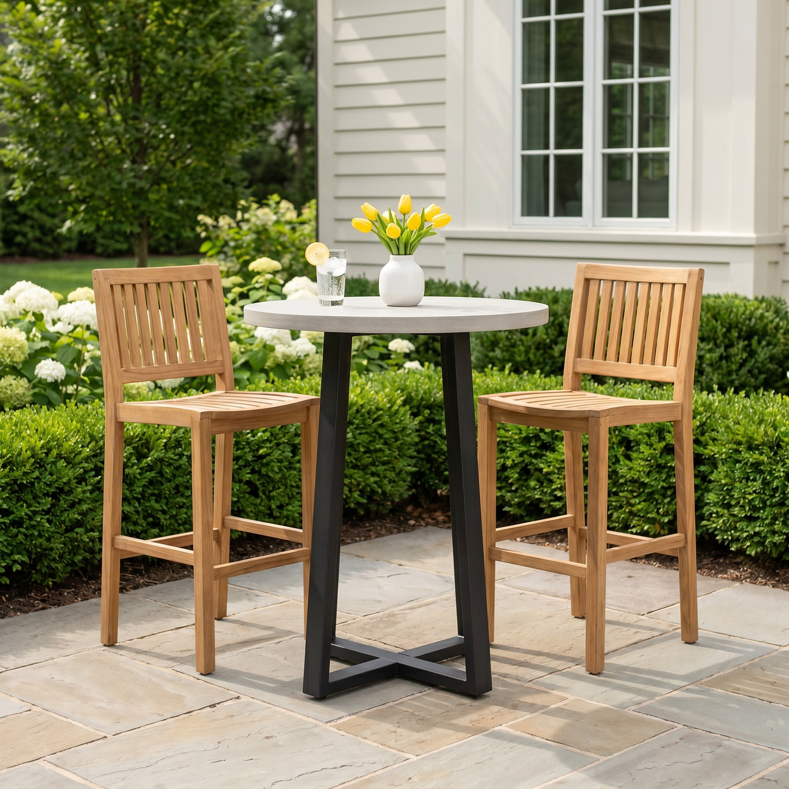 Colombe Patio Bar Table, 35.75" H x 30" W x 30" D