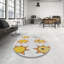 Gris démon/jaune/orange Tapis décoratif-1405576309