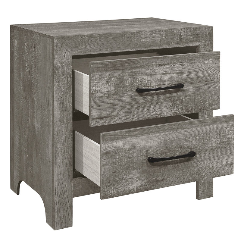 Table de chevet 2 pièces Amitabh, Gris