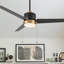 Ventilateur de plafond standard à 52 pales de 52 po à DEL avec chaîne de traction et ensemble d'éclairage inclus-1241630701