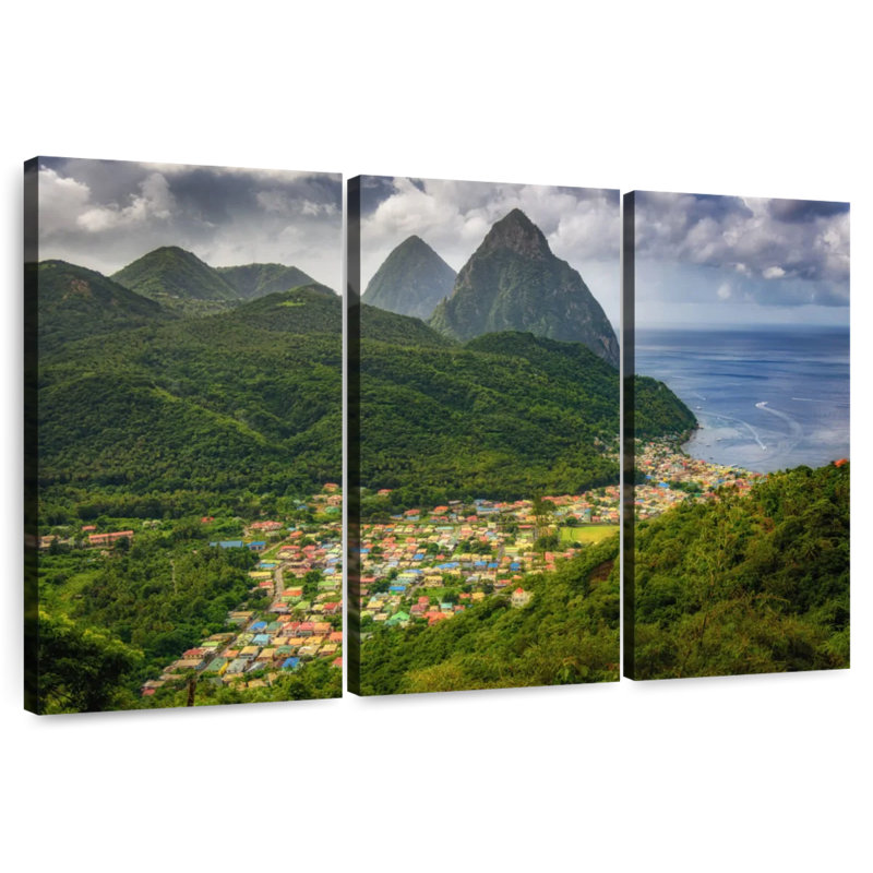 Saint Lucia, 42" H x 65" W