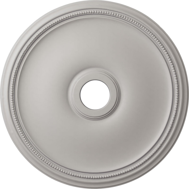Médaillon de plafond Endurathane Milan, DE 24 1/2 po x P 3 1/2 po x P 1 po (convient aux auvents jusqu'à 4 5/8 po), fini craquelé acajou peint à la main