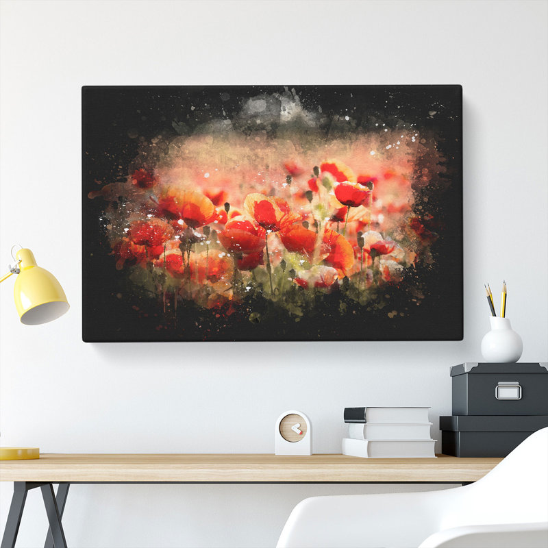 Field of Poppies Vol.1 - Wrapped Canvas, 35cm H x 50cm W x 3cm D
