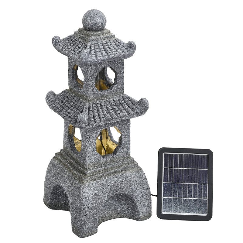 Arha Weather Resistant Floor Fountain with Light