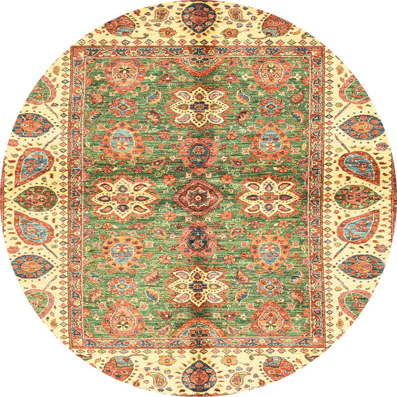 Tapis abstrait moderne 3205, Rond 8 pi