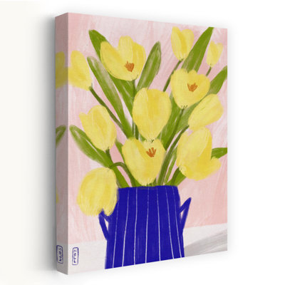 Art contemporain, fleur de tulipe rétro moderne et minimaliste