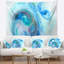 Tapisserie abstraite fractale bleu clair-28496404