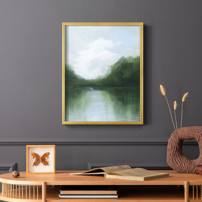 Mossy Reflections II Framed Print - Solid Wood